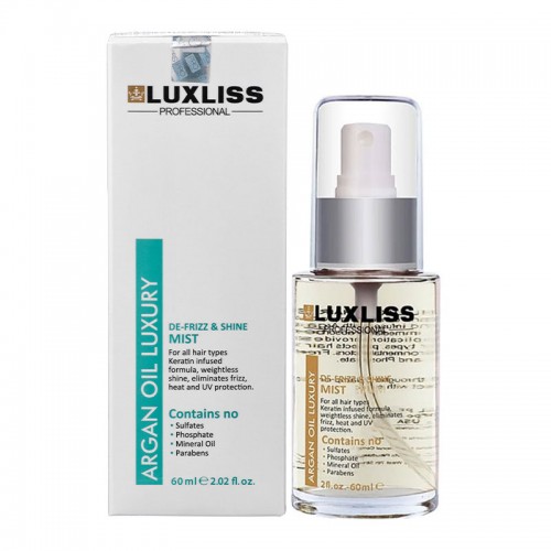 Спрей-блеск для волос Luxliss Argan Shine Mist Original на основе арганового масла 60 мл