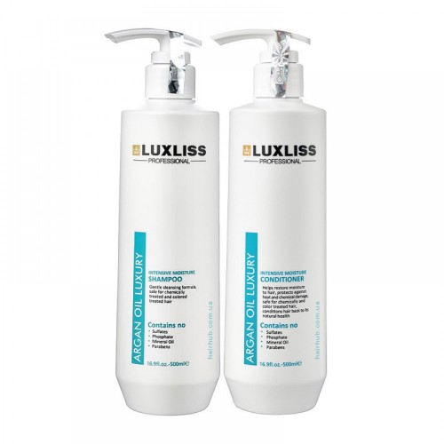 Набор Luxliss Argan Oil Luxury Intensive Moisture Original увлажняющий аргановый шампунь и кондиционер 2x500 мл