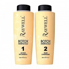 Набор для холодного восстановления волос Raywell Botox Hairgold (шампунь и филлер-кондиционер) 2х200 г (разлив)