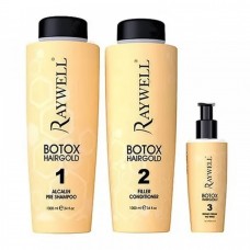 Набор для восстановления волос Raywell Botоx Hairgold Kit 1000 мл + 1000 мл + 150 мл