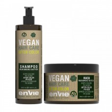 Набор Envie Vegan After Color Murumuru Butter шампунь и маска для окрашенных волос с маслом муру муру (EN863/EN865) 2x500 мл